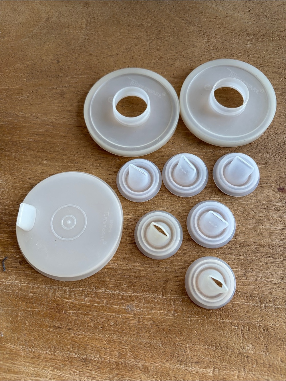 Vintage Tupperware Sippy Cup Replacement Lid Assortment - 9 Pieces
